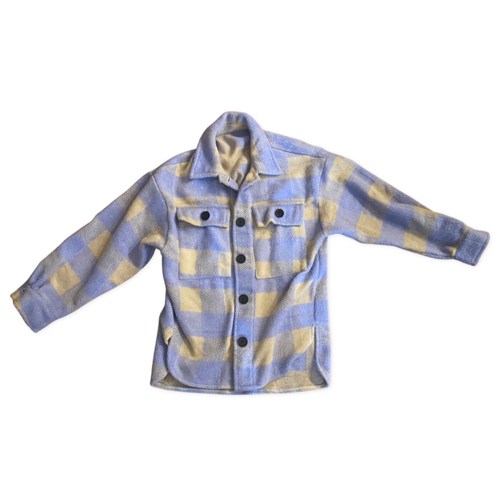 NWOT “shacket” fuzzy flannel style jacket